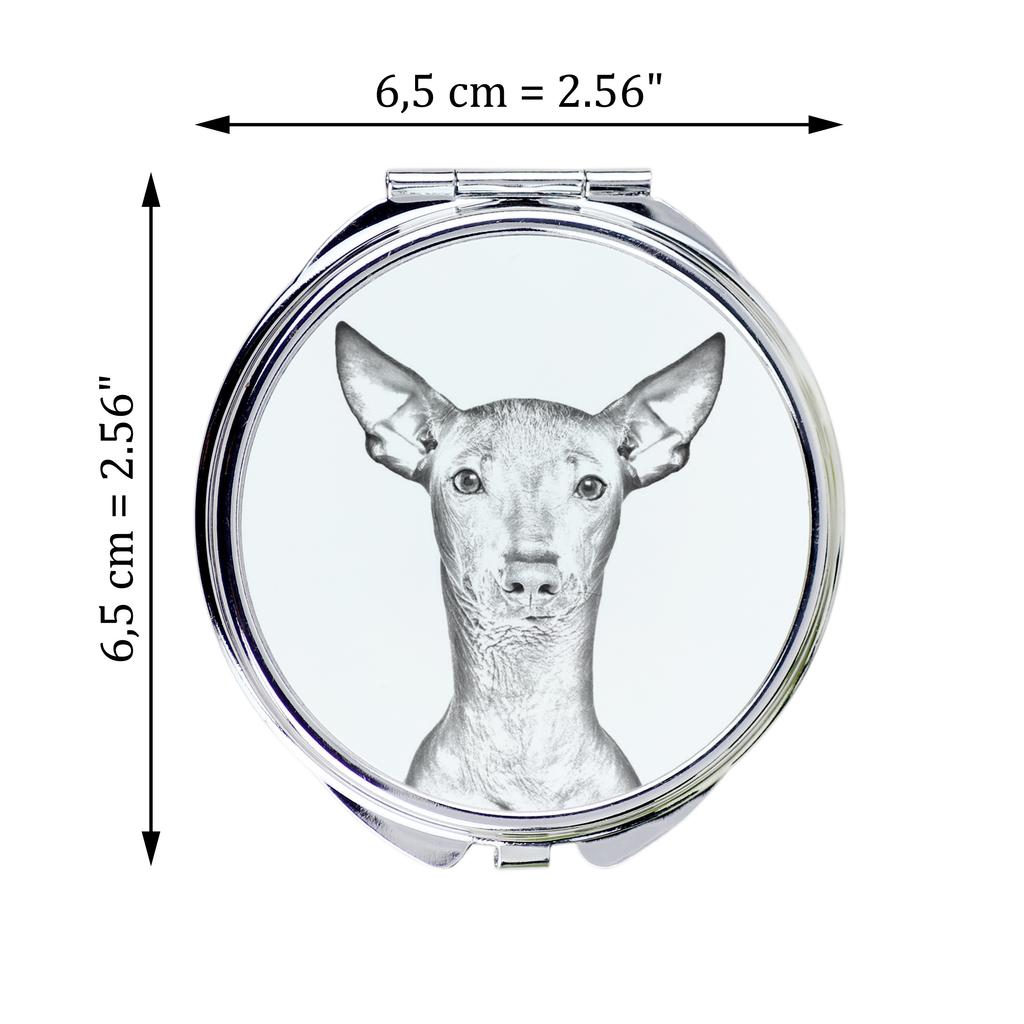 Peruvian Hairless Dog, Peruvian Viringo – Pocket mirror with a dog, personalized mirror for a purse | Art-Dog