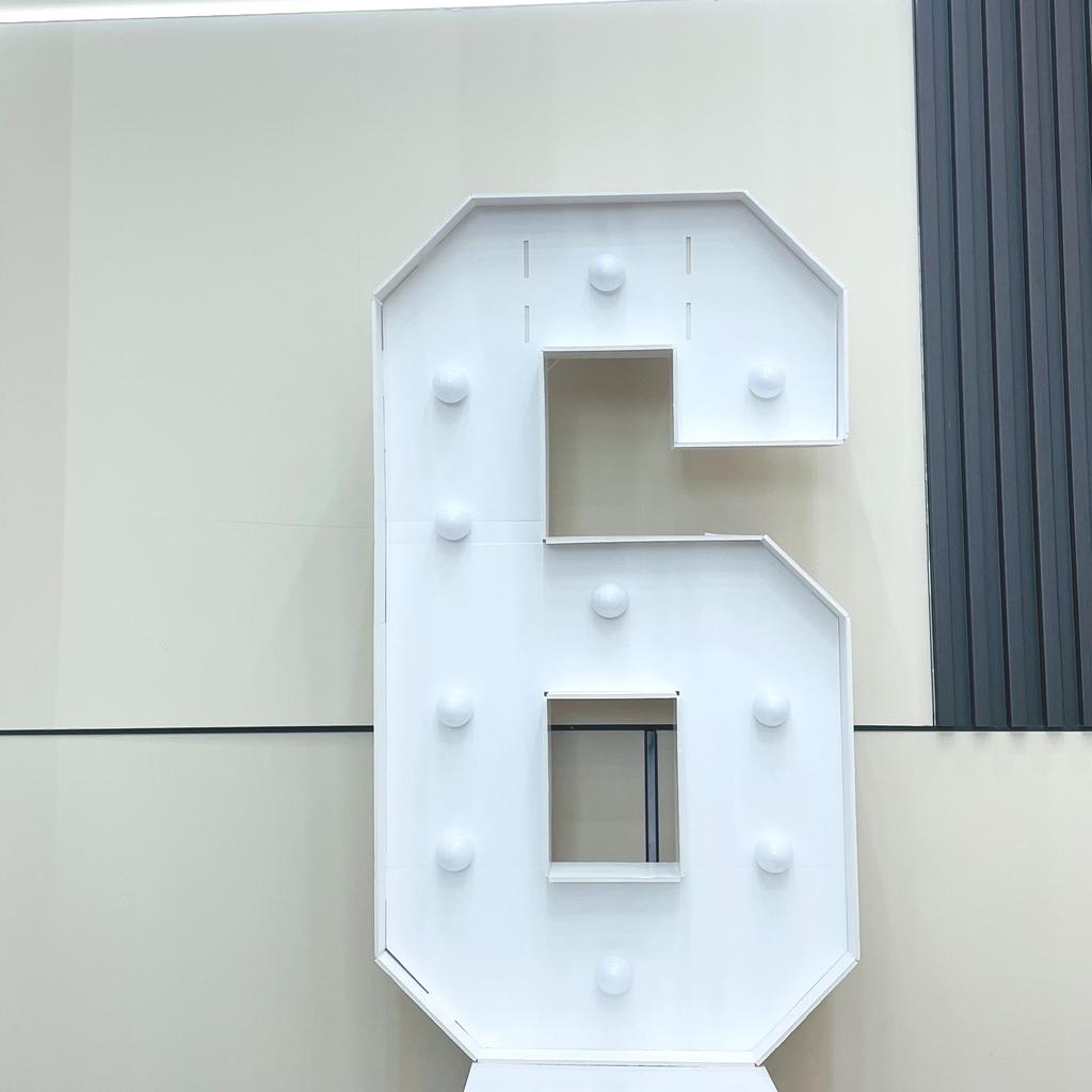 1Pc 92CM Light Up Digital Marquee Frame Number 0-9 KT Board With Bracket Party Decorative Light Birthday Party Anniversary Decoration
