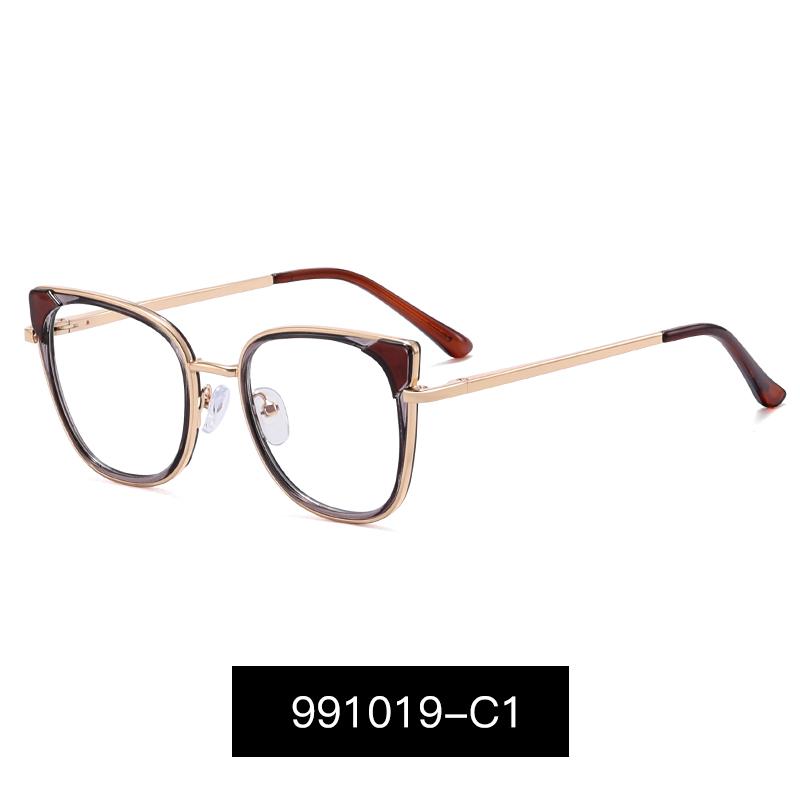 New Women Trending Round Cat Eye Optical Strong Alloy Glasses Frame Customized Recipe Myopia Glasses Frame