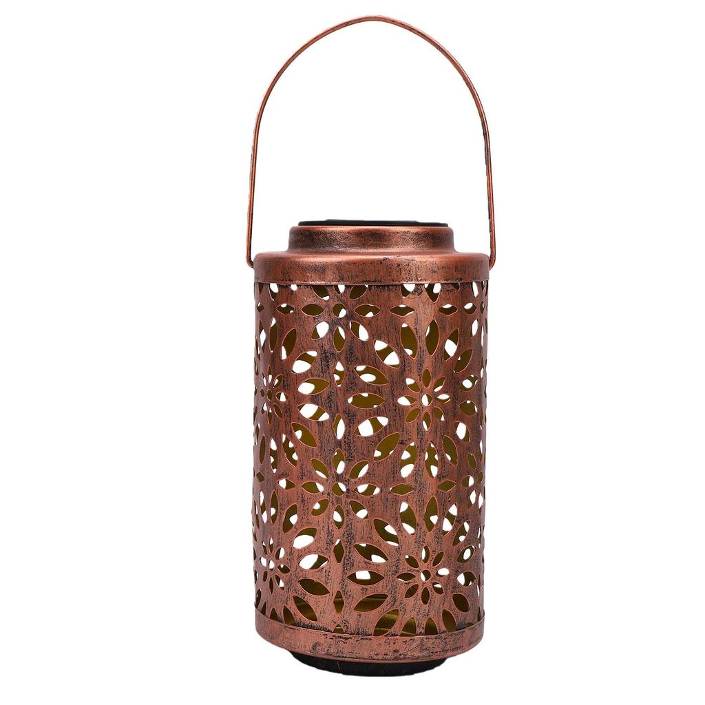 Solar Claws Projection Lamp Hollowed Out Solar Light Garden Patio Pathway Landscape Light with Handle Flower Iron