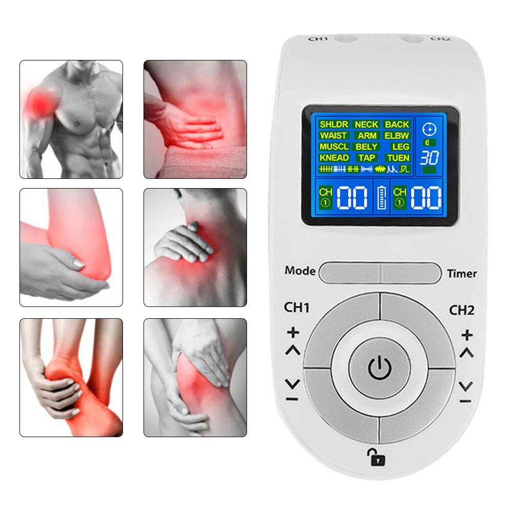 TENS EMS Electric Massager Pulse Muscle Stimulator Electrode Pads Digital Ease Pain Machine