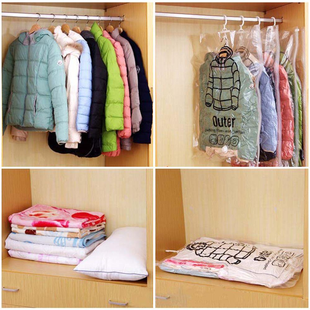 Space Jacket Clothing Storage Bag Foldable Clothes Vacuum Compression Bag Clothing Dustproof Cover