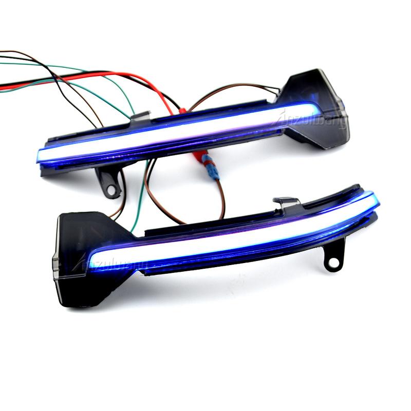 2pcs LED Dynamic Turn Signal Blinker Side Rear-View Mirror Indicator Light For BMW 5 6 7 Series F10 F11 F07 F06 F12 F13 F01 F02