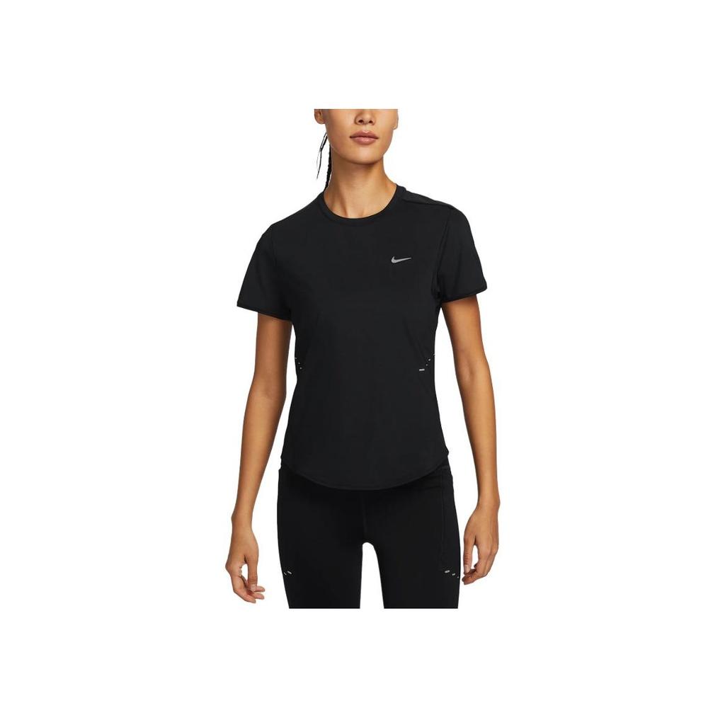 Nike Logo Round Neck Pullover Short Sleeve Breathable T-Shirt Women T-Shirt Black HM9699010