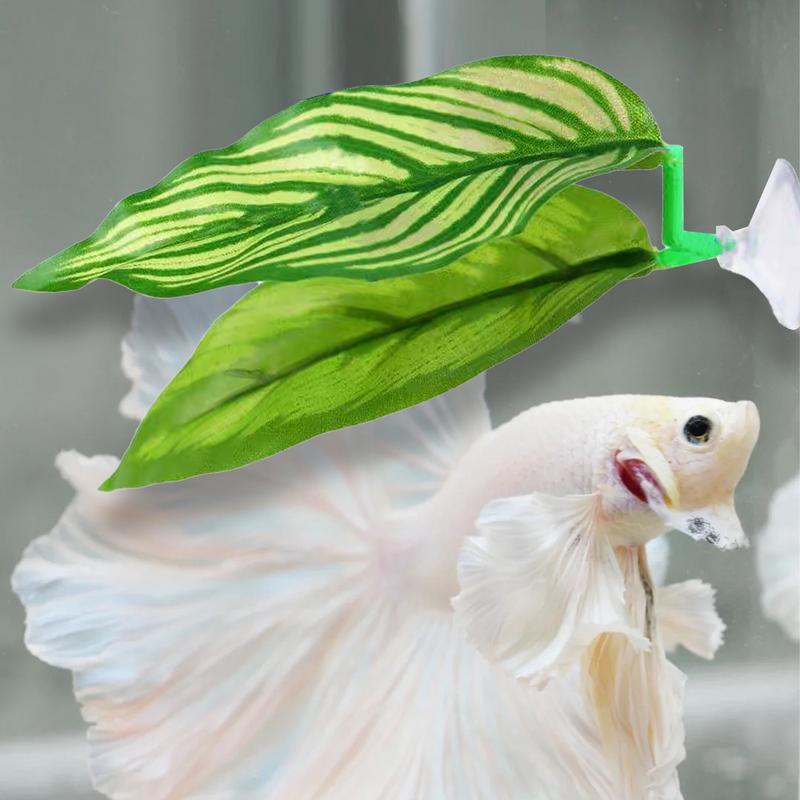 Betta Hammock Leaf Sleeping Bed For Fish Tank Set Of 5 Aquarium Decoration Habitat For Spawning Resting Guppy Sleeping Bed
