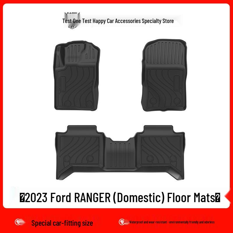 Eco-Friendly, Odorless TPE Floor Mats for 2023 Ford Ranger - Durable and Wear-Resistant Car Seat Cushions
