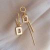 Silver Asymmetrical Long Fringed Earrings for Women, Versatile and Stylish Ear Pendants and Earrings Set