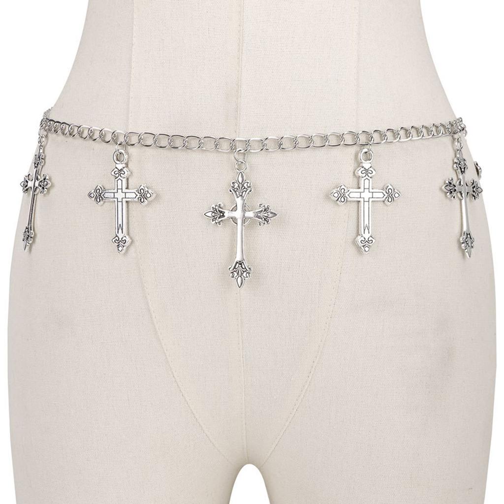 Elegant Crosses Pendant Waist Chain Jewelry Fashionable Women Body Chain Women's Accessories