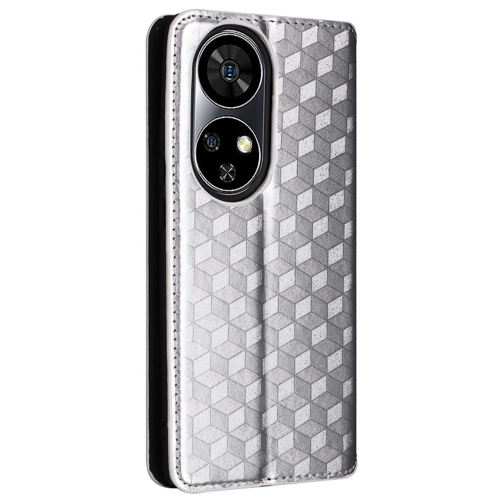 For Ulefone Note 17 Pro Case PU Leather Phone Cover Rhombus Pattern Stand Function