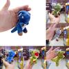 Dinosaur Plush Keychain With Metal Chain And Silver Keyring For Car And Bag Decor
