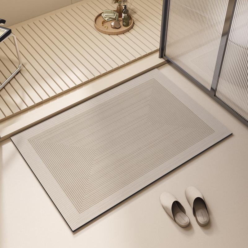 Bathroom Rug Diatomite For Water Absorption And Anti-Slip Shower Room Entrance Hallway Door Mat Quick-Drying Home Decor