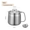 Stainless Steel 304 Dual-Purpose Oil Filter Pot with Frying Basket and Lid