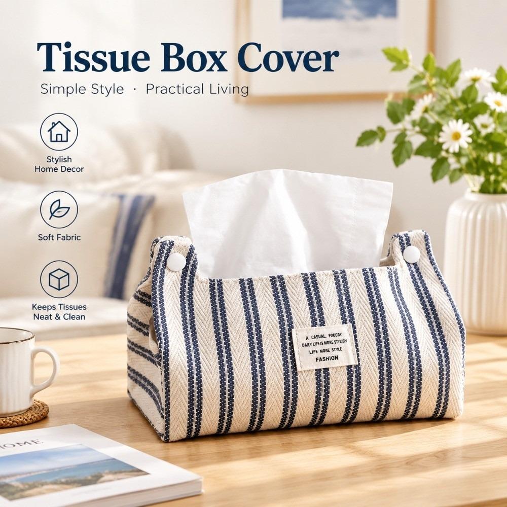 Easy Refill Tissue Storage Holder Fabric Facial Tissue Bag Facial Towel Bag Vanity