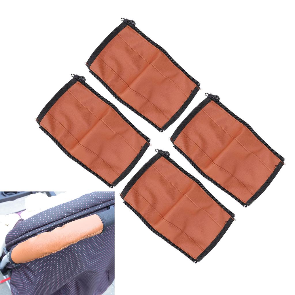 4pcs Stroller Handle Cover PU Lther Washable Baby Pram Handle Sve or with Stroller Accessories