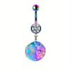 1ks Nerezový Gradientní Modrofialový Animal Planet Piercing do Pupíku Mimozemský Ozdobný Piercing do Pupíku