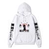 Tokyo Revengers Hoodie with Ryuguji Ken Print, Long Sleeve Pullover Sweatshirt, Anime Street Casual Unisex Sweatshirt with Japanese Text Sleeves