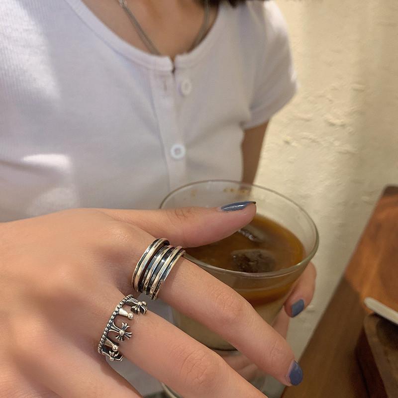 Crafted Beautifully 925 Silver Cross Crown Ring With Adjustable Size For Wear Everyday