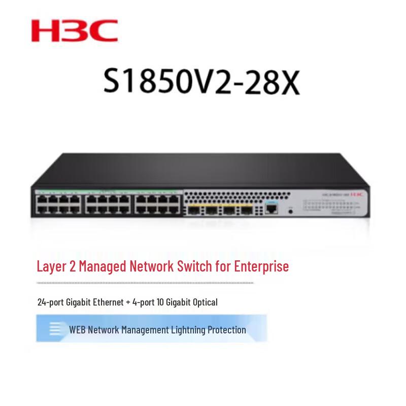 H3C S1850V2-28X Full Gigabit Smart Managed Enterprise Switch