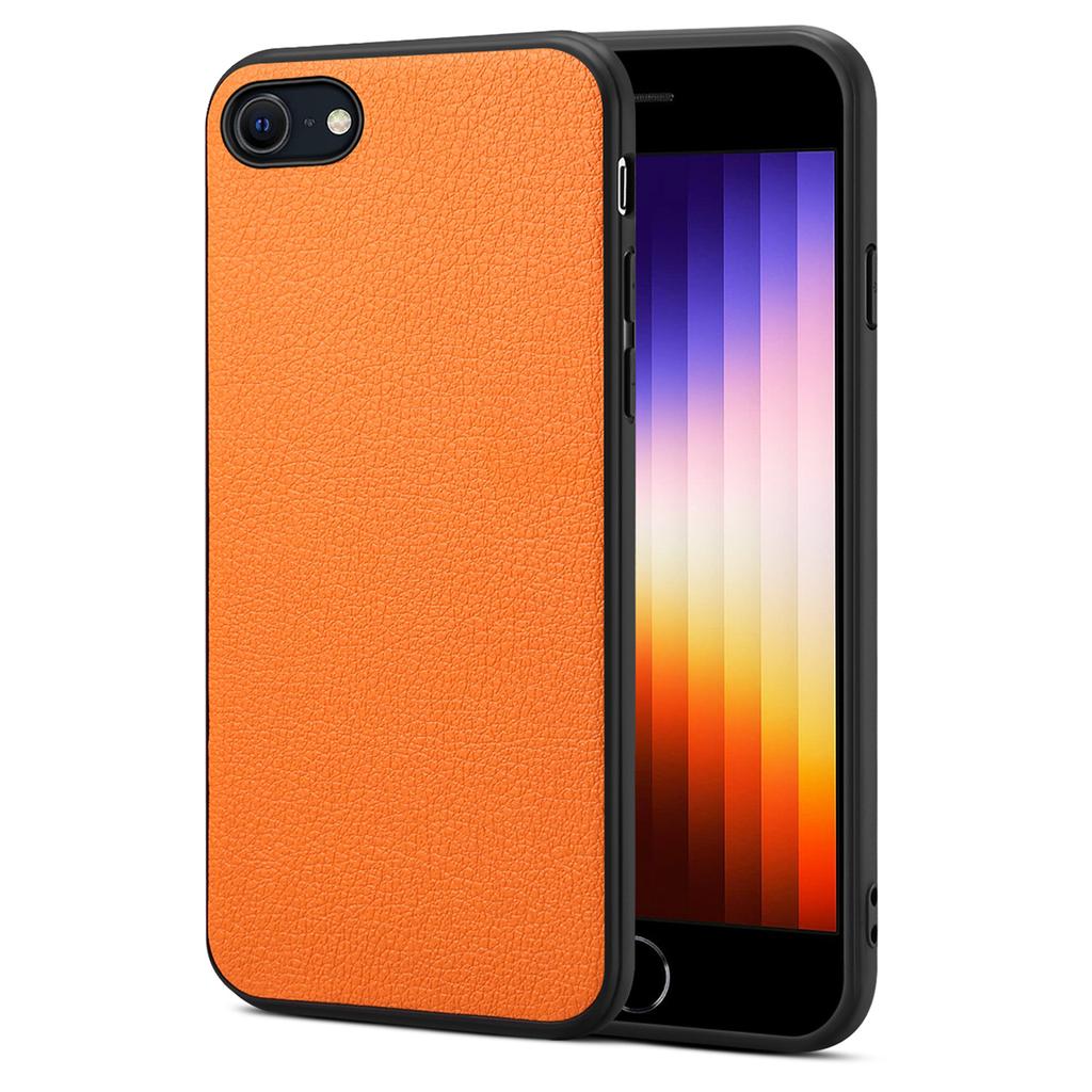 For iPhone 7 4.7 inch/8 4.7 inch/SE (2020)/SE (2022) Cell Phone Case Calf Texture PC+TPU+PU Leather Cover