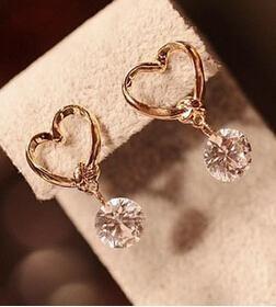 Korean Jewelry Sweet Love Cz Zircon Earrings, Earrings For Women Brincos Stud Earrings Boucle D'oreille Femme