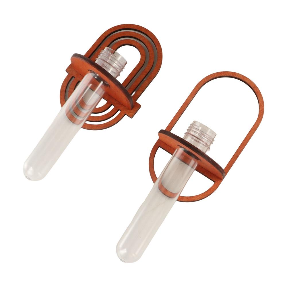 Handmade Wall Vase Wall Hanging Plant Holder Pendant Wood Hydroponic Plant Rack Artificial Flower