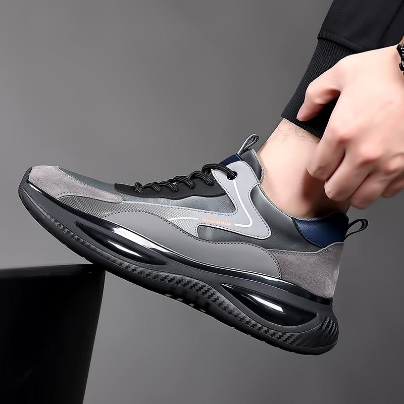 Fashion Sports Platform Shoes Sneakers for Men Spring Autumn New Running Shoes Male Leather Casual Men's Shoes Zapatos De Hombre