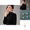 Chic Pull And Slide Pearl Long Pendant Necklace With Sleek Snake Chain For Fashionable Women