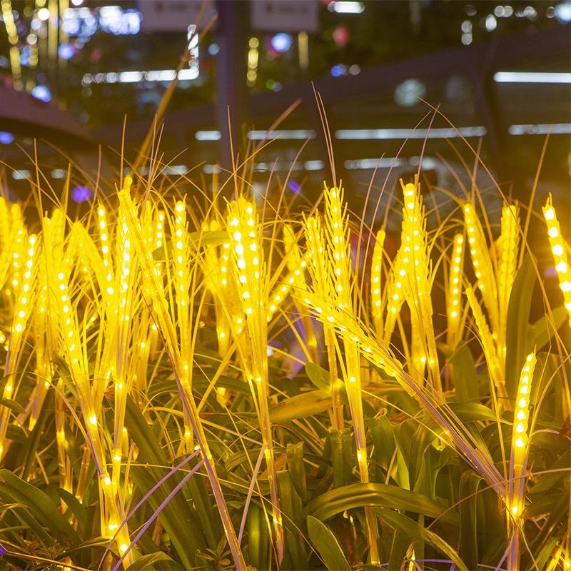 oeny Warm White Artificial Rice Spike LED String Lights, 10-Piece Set