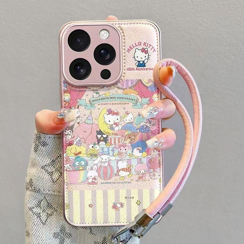 Hello Kitty Party Applies To Oppo Xiaomi 14/15 Redmi K80vivos30 All-inclusive Anti-drop Mobile Phone Case.