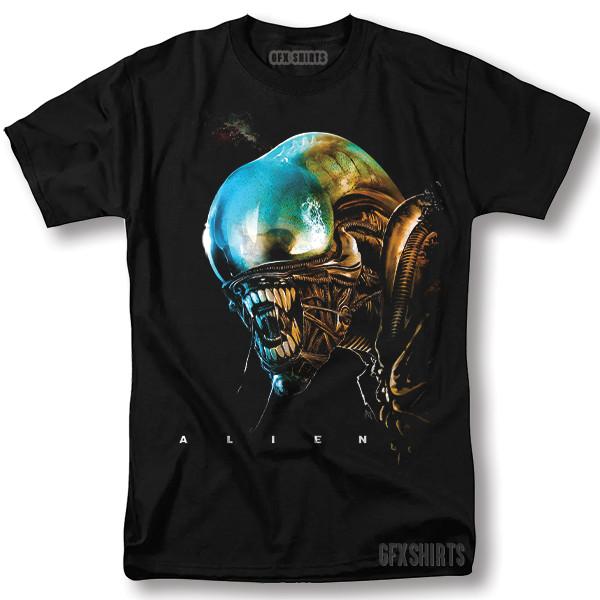 Alien Shirt Promo 90s Movie Poster Vintage Graphic Design T-Shirt S