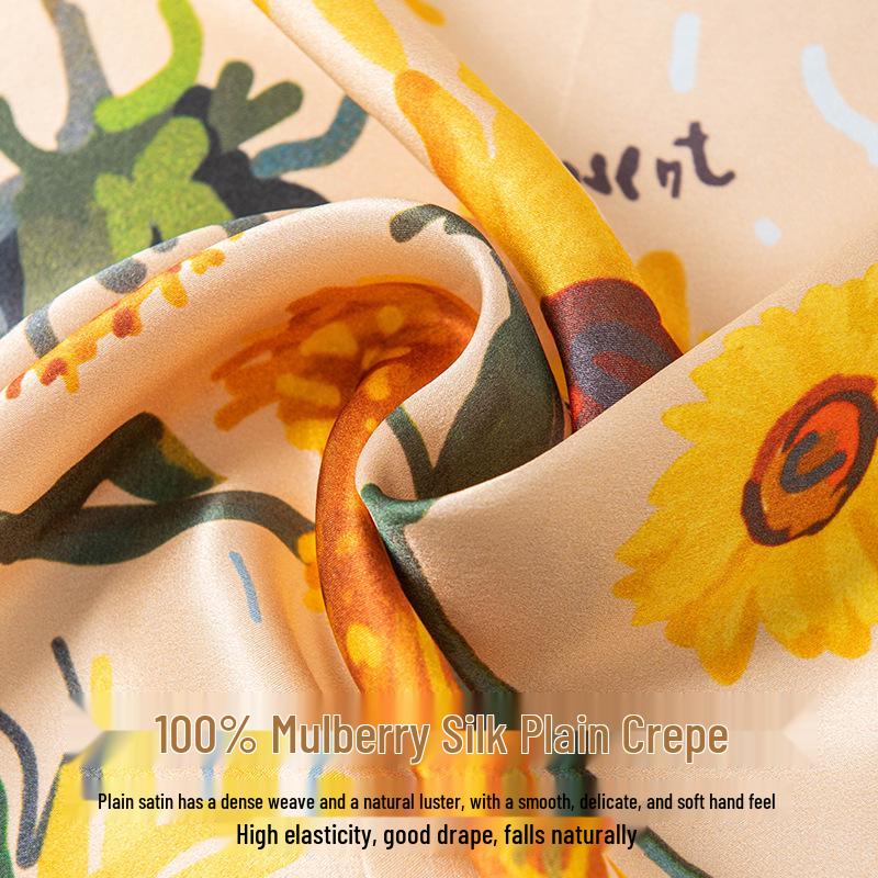 Elegant Graffiti Sunflower Snood Shawl – Perfect Gift for Mom.