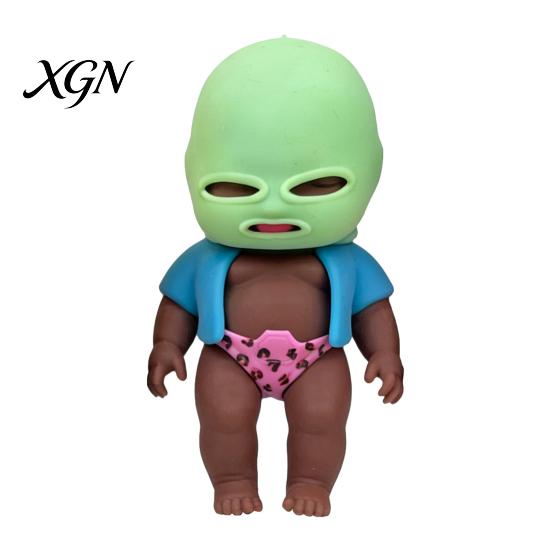 Soft Relaxation Stress Ball Babies Relief Toy with Face Guard Coat Underwear Slow Rising Anxiety Relaxing Hand Relieving Baby Squeeze Fidget
