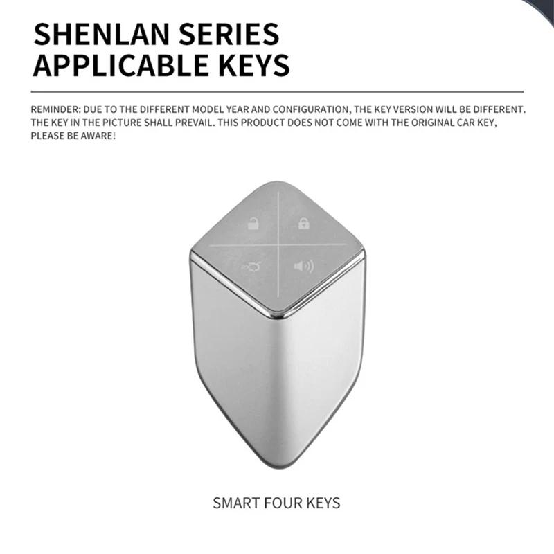 Zinklegering Leer Auto Sleutelhoesje Changan Deepal S7 Sl03 S09 S07 G318 S05 L07 Sleutelhanger Auto Afstandsbediening Sleutel Beschermhoesje