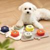 Kamurara Hundeknopf, 3er Set - blau + gelb + orange (Matte inklusive)