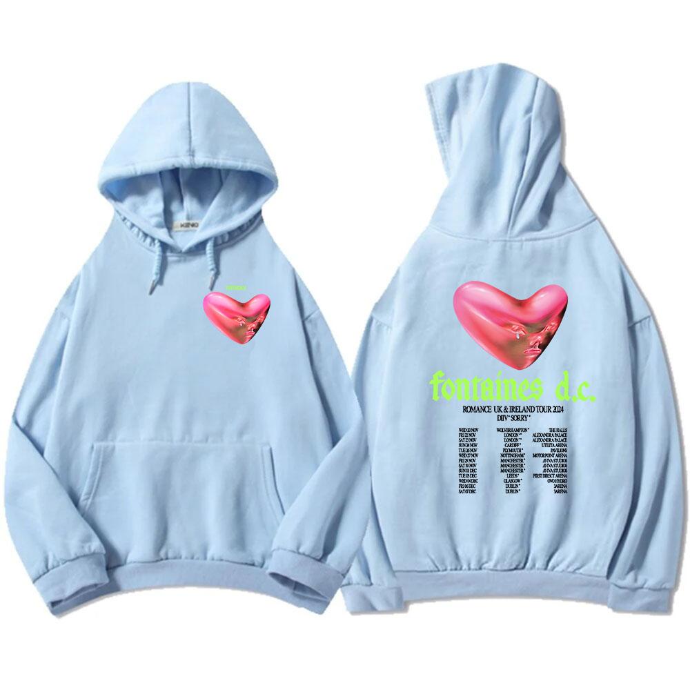 Fontaines DC Romance Mikiny s kapucí Zimní Pánské Dámské Mikiny s kapucí Grafické Oblečení Heavy Mental Style Unisex Streetwear Tisk Top