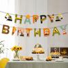 Excavator Construction Birthday Party, Striped Engineering Vehicle Bunting Decoration