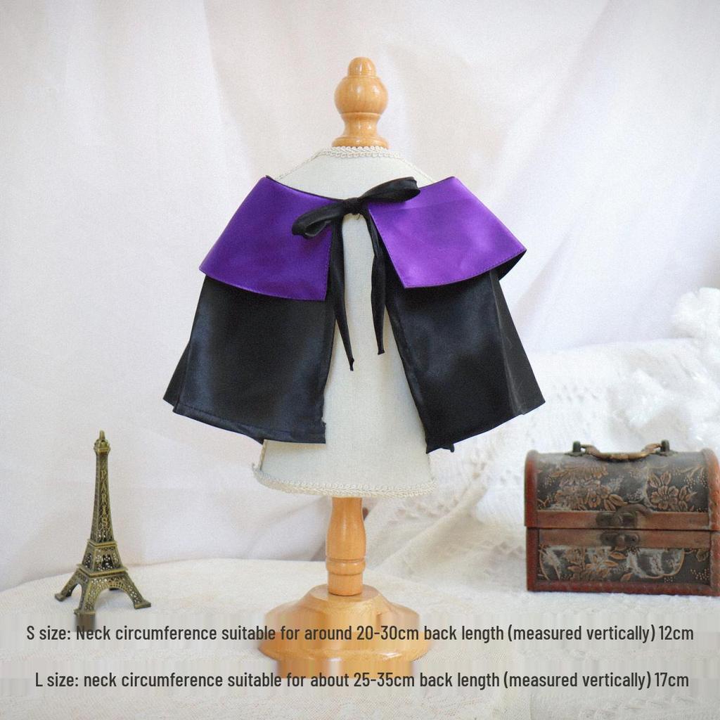 Pet Halloween Wizard Costume Set: Hat & Cloak for Cats and Dogs