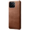 For Honor Play 60 Plus 5G Case Calf Texture PU Leather Hard PC Protective Phone Cover