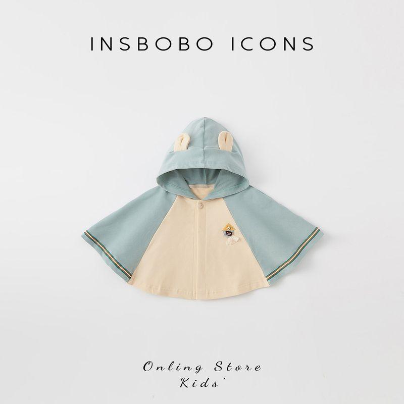 Baby Outwear Cloak Baby Going out Cloak Robe Autumn Windproof Shawl Toddler Windproof Kids Clothes Spring & Fall Blue 100 cm