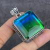 Bi-Color Tourmaline Gemstone 925 Sterling Silver Jewelry Pendant 1.97"