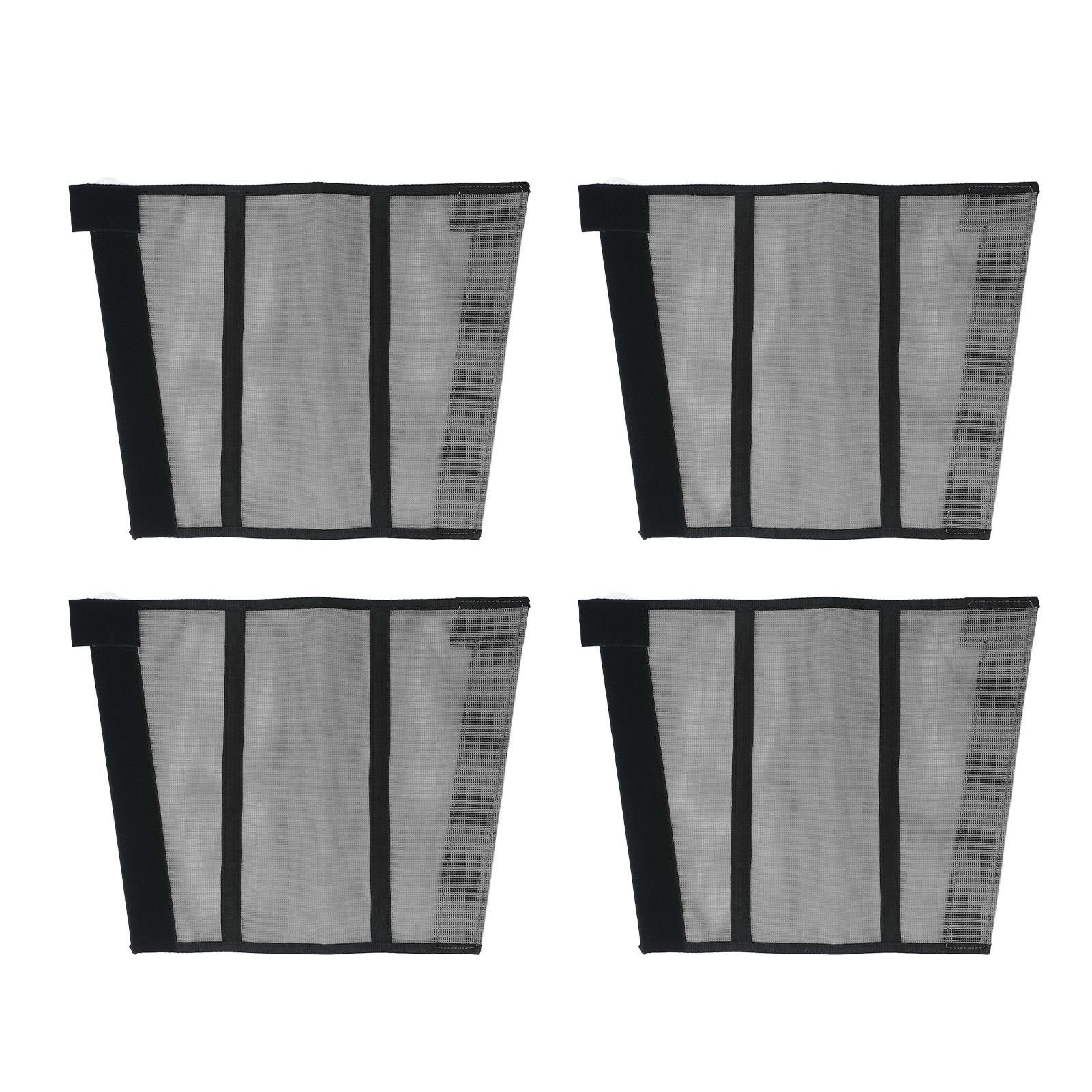 

4 шт. Защитные накладки на ноги лошади, защитные накидки от мух, дышащие сетчатые сапоги для лошадей для стойл и чёрный