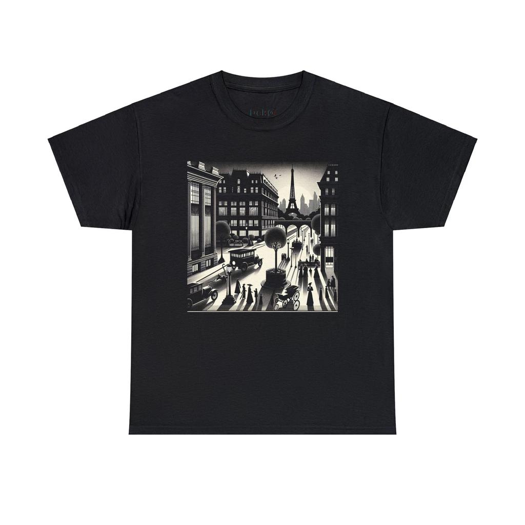 Unisex Adult T Shirt Designer Vintage Paris Eiffel Tower Art Deco Classy Travel