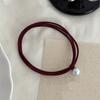 10PCS Hair Rope with Pearl Decoration High Elastic Strong Toughness Rubber Bands No Slip Versatile Headband for Commuting