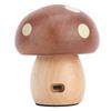 Mushroom LED Table Lamp Wooden Warm Light Stepless Dimming Rechargeable Bedside Nightstand Lamp for Bedroom Home Decoration