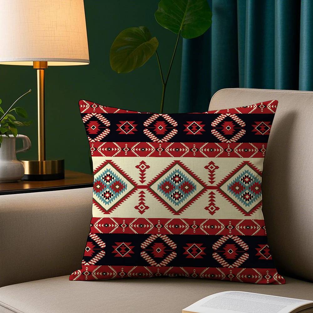 Fashion Bohemia Painting Pillow Case Short Plush Print Cushion Cover Square Throw Pillow Covers Sofa Home Decor