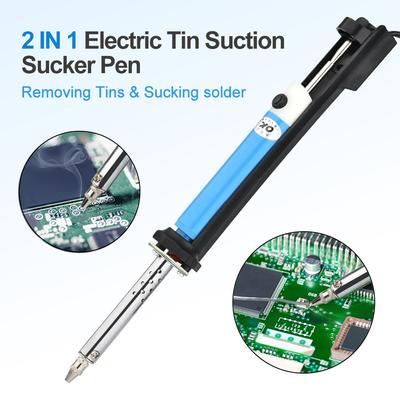 30W Havya PCB Lehim Sökücü 2'si 1 Arada Lehim Sökme Vakum Pompası Elektrikli Havya Seti Lehimleme Aletleri