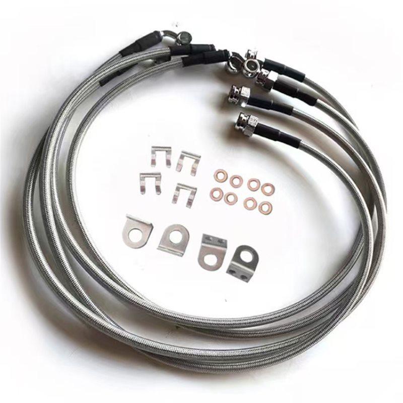 Oil Hose Accessories For Jeep Wrangler JK JL 2007-2025 Brake Hose Kit Braided Stainless Steel Pipe Line