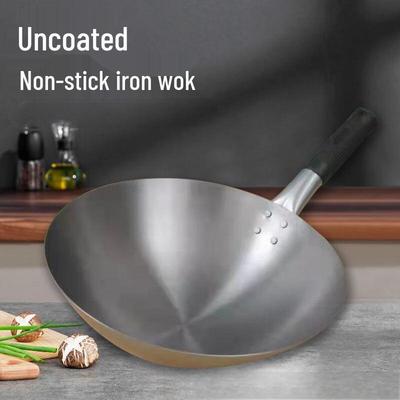 Wok Tradizionale in Ferro Non Rivestito per Saltare Wutuo