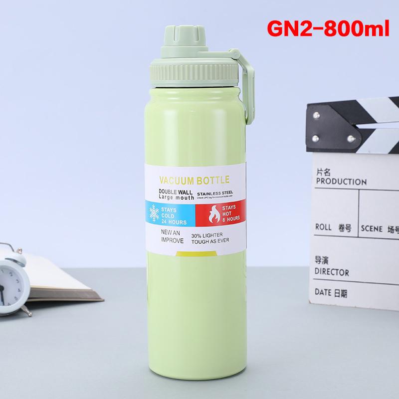 600/800/1000Ml Outdoor Thermos Water Bottle 304 Stainless Steel Insulated Cup Keeps Cold And Heat Thermal Large-Capacity Pot