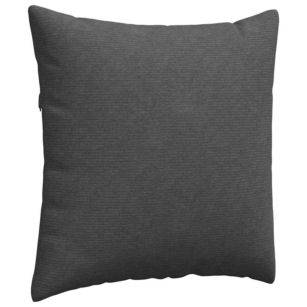 Sofa Cushions 2 Pieces Dark Grey 60 x 60 cm Corduroy Fabric